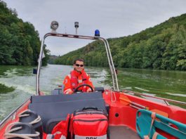 Die Rettungsschwimmer der Wasserwacht D&ouml;beln sind auch in diesem Jahr unter anderem auf der Talsperre Kriebstein unterwegs. Foto: Kati K&uuml;gler
