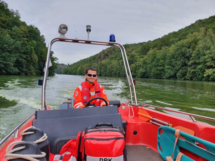 WasserwachtDoebeln_Foto_KatiKügler Die Rettungsschwimmer der Wasserwacht Döbeln sind auch in diesem Jahr unter anderem auf der Talsperre Kriebstein unterwegs. Foto: Kati Kügler