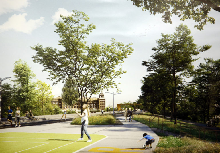 Ein Weg in luftiger H&ouml;he