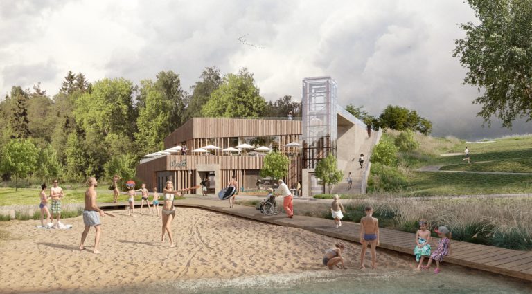 Der St&ouml;rmthaler See bekommt einen barrierefreien Strand