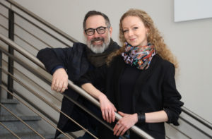 Ein gutes Team: Dimitrij Sacharow und Olga Lysytska vom Sandtheater in Leipzig.