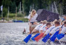 in spritzig-sportliches Vergnügen: Das Wintersdorfer Drachenbootfestival am Haselbacher See geht am 24. Juni in die 17. Auflage.