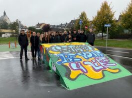 In Geithain haben Sch&uuml;ler ein Graffitiprojekt umgesetzt.
