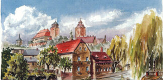 Eilenburger Burg im Wandel der Zeit nach Original-Aquarellen von Roma-Kratzsch-Lange.