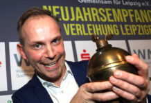 Verleihung der Leipziger Lerche an Michael Maul in der LVZ-Kuppel. Foto: André Kempner