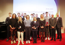 Alle auf einen Blick: Diese Athletinnen und Athleten wurden bei der Leipziger Sportlerehrung ausgezeichnet. Foto: Jan Kaefer/SSB Leipzig