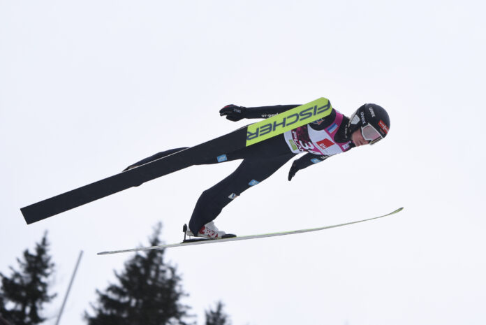 JWM Planica, 09.02.2024; Foto: Jan Simon Schäfer Vor allem im Sprung läuft es für die 18-jährige aus Leipzig in dieser Saison ausgezeichnet: Bei der Junioren-Ski-WM wartete sie in Planica sowohl in der Mixed-Staffel als auch im Einzel mit der Tagesbestweite auf. Foto: Jan Simon Schaefer