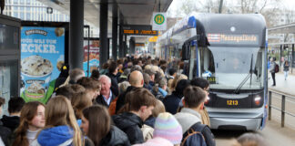 Die Busse und Straßenbahnen der LVB sind beliebt und dies nicht nur zu Buchmesse-Zeiten: Dies bele- gen die aktuellen Zahlen auch für den Januar 2024. Foto: André Kempner