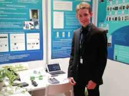 Trumpfte in Heilbronn beim Bundesfinale gro&szlig; auf und holte einen starken vierten Platz im Fachbereich Biologie: Aeneas Neumann. Foto: STIFT Th&uuml;ringen