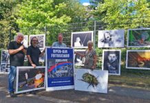 Freuen sich auf ihre neue Jubiläumsschau: Fotoklub-Gründer Gerhard Weber, Vereinsvorsitzender Henry Büchler, Künstlerischer Leiter Thomas Kube und Schatzmeisterin Sylvia Jassmann (v.li.) Foto: Fotoverein Grimma