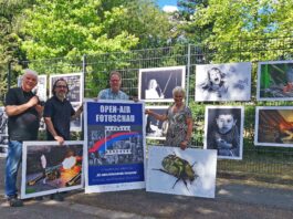 Freuen sich auf ihre neue Jubil&auml;umsschau: Fotoklub-Gr&uuml;nder Gerhard Weber, Vereinsvorsitzender Henry B&uuml;chler, K&uuml;nstlerischer Leiter Thomas Kube und Schatzmeisterin Sylvia Jassmann (v.li.) Foto: Fotoverein Grimma