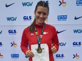 Alexa R&ouml;se gewann bei der Deutschen Meisterschaft in der U16 das Rennen &uuml;ber 3000 Meter Gehen. Foto: Verein