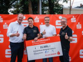 Satte 35000 Euro gab es f&uuml;r den Kreissportbund Altenburger Land. Foto: M. Hofmann/Sparkasse Altenburger Land