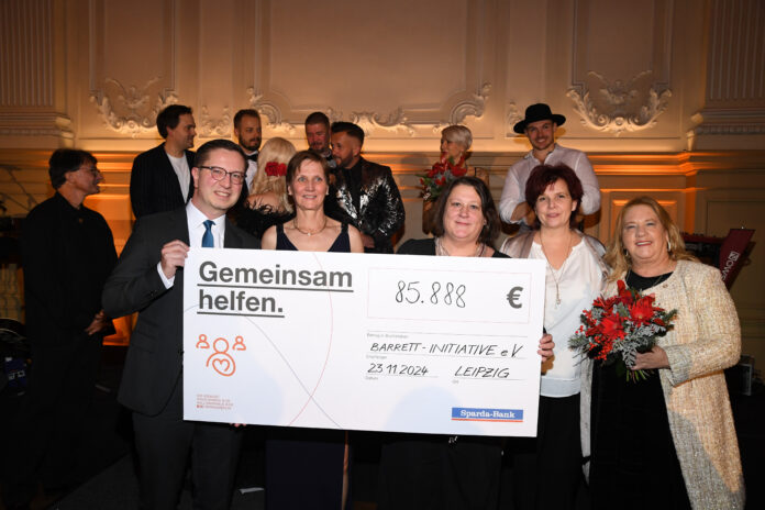 5. Barrett Charity-Dinner am 23.11.i2024 m Salles de Pologne Leipzig / / © Photo by Manfred Neugebauer PPN Press Photo Neuhebauer GmbHBerliner Volksbank IBAN DE 79 1009 0000 2301 1880 08BIC : BEVODEBB Die stattliche Summe von 85888 Euro konnte zum fünften Barrett Charity Dinner zusammengetragen werden. Foto: Manfred Neugebauer