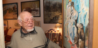Herzlich willkommen in Grünau: Hier ist der Maler Jürgen Leidert seit vier Jahrzehnten zu Hause. Foto: André Kempner