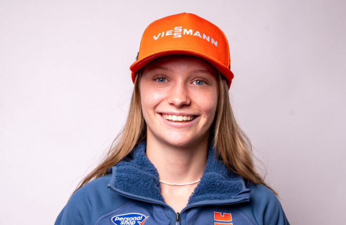 17397244228427929063952557362700 Julina Kreibich vom SV Lok Eilenburg gewann Team-Gold bei den Juniorenweltmeisterschaften in Lake Placid. Foto: privat