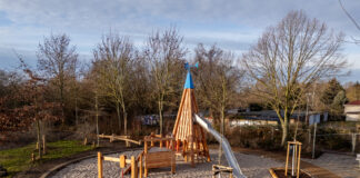 Wieder schmuck und spielbereit: Der Spielplatz "Emma" im Leipziger Osten kann wieder genutzt werden. Foto: Birk Poßecker