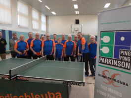 &bdquo;Miteinander spielen, nicht gegeneinander&ldquo; ist das Motto bei der PingPongParkinson Sportgruppe des SC Windischleuba. Foto: Gunter Auer