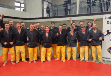 Gut gelaunte Judo-Sportler beim Döbelner Wettkampf. Foto: Lilly Marleen Wetzig