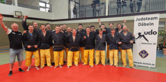 Gut gelaunte Judo-Sportler beim Döbelner Wettkampf. Foto: Lilly Marleen Wetzig