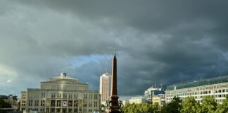 Er geht auch wieder ans Netz: Der Mendebrunnen auf dem Leipziger Augustusplatz. Foto: André Kempner