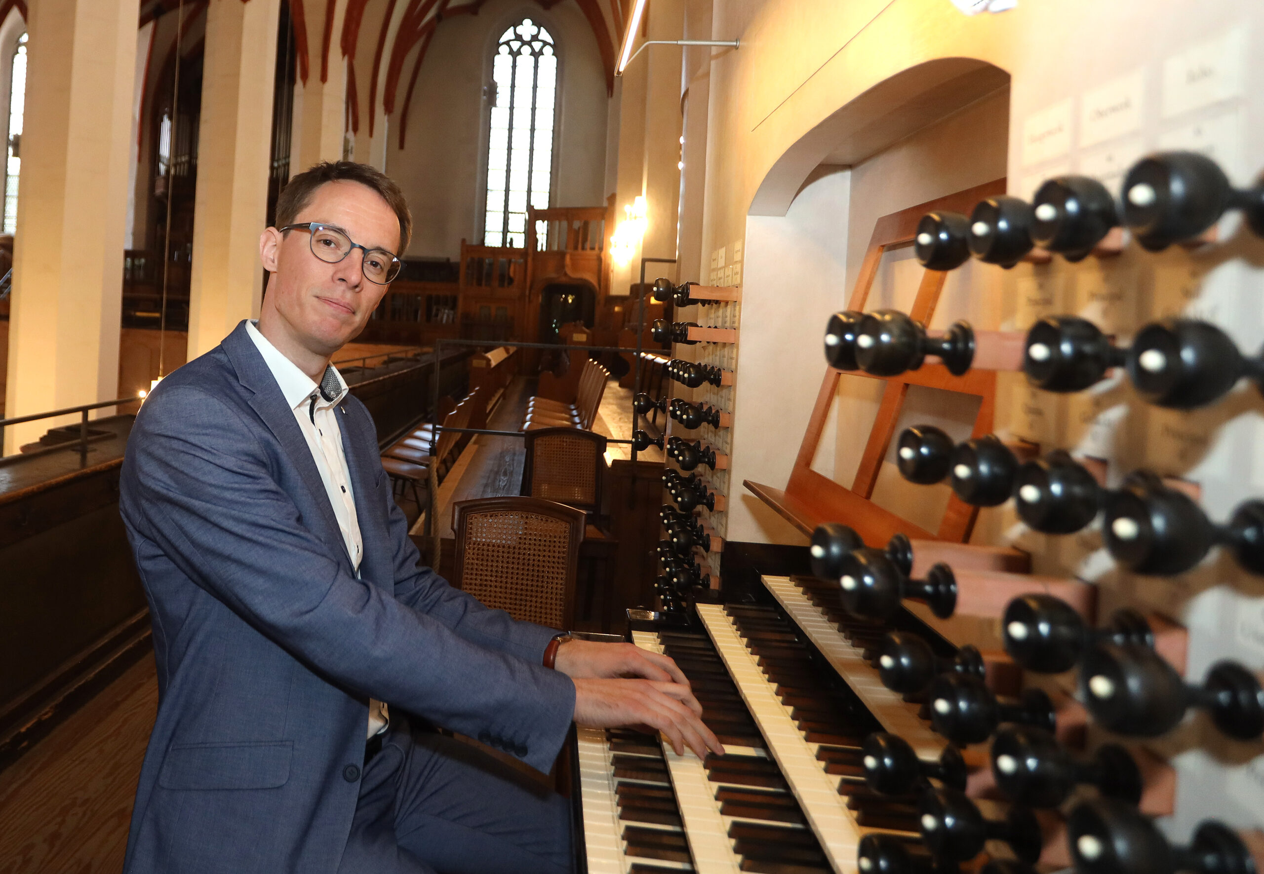 Für den 31. Oktober/1. November plant Johannes Lang einen Konzert-Marathon an der Bach-Orgel. Foto: André Kempner