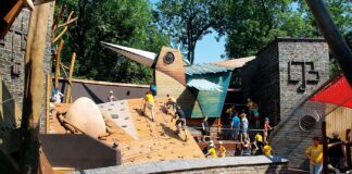 Feiert den zehnten Geburtstag: Der Bärenburg-Spielplatz im Leipziger Zoo. Foto: Unikatum