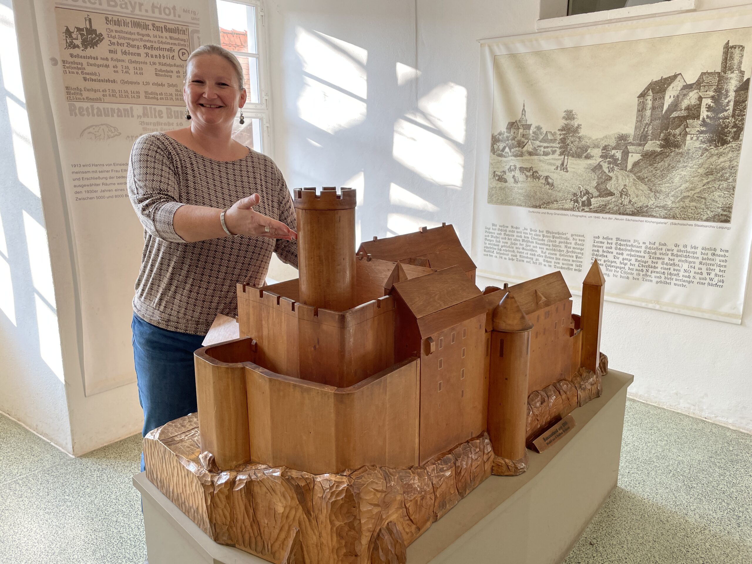 Sandra Wolf ist Gästeführerin auf Burg Gnandstein. Foto: privat