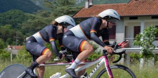 Die Leipzigerin Jenny Hofmann vom SC DHfK mit der sehbehinderten Parasportlerin Johanna Recktenwald Foto: privat