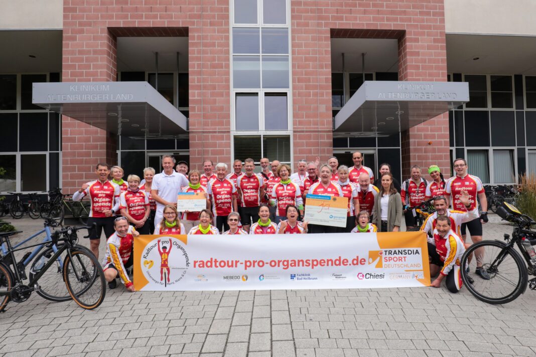 Radtour pro Organspende Station Klinikum Altenburger Land. Foto: Jens Paul Taubert