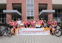 Radtour pro Organspende Station Klinikum Altenburger Land. Foto: Jens Paul Taubert
