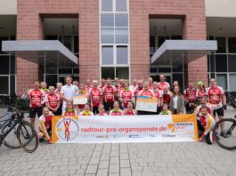 Radtour pro Organspende Station Klinikum Altenburger Land. Foto: Jens Paul Taubert