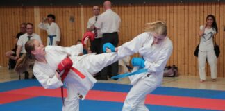 Erfolgreich auf der heimischen Tatami: Ella-Sophia Nebel schaffte bei den 12. Thuringia-Karate-Open acht Podestplatzierungen. Foto: PM