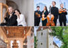 Am 24. August sorgt das Duo Duor gemeinsam mit dem Eliot Quartett für Klangzauber in der Evangelischen Kirche Löbnitz, unter deren Dach sich einer der bedeutendsten Sakralräume Mitteldeutschlands befindet. Foto-Collage: Veranstalter