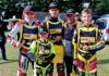 Ein starkes Team glänzte mit einem starken Auftritt: Magnus Rau, Arthur Schütze, Patrick Hyjek, Trainer Dietmar Tripke und Erik Barth (v.l.). Foto: MC Post
