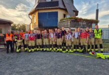 Gruppenbild nach der gemeinsamen Übung an der Neuholländer Mühle in Wyhra. Foto: privat