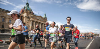 Am 19. April 2026 steht Leipzig wieder ganz im Zeichen vom Marathon-Lauf - dafür kann man sich schon anmelden. Foto: Sportograf