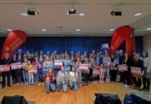 Vereine aus der Region bekommen 35.000 aus PS-Lotterie-Sparen Sieben Sportvereine, drei Schulen sowie sieben gemeinnützige Vereine und Einrichtungen konnten sich über Geldspenden aus dem PS-Lotterie-Sparen der Sparkasse Muldental freuen. Foto: Thomas Kube