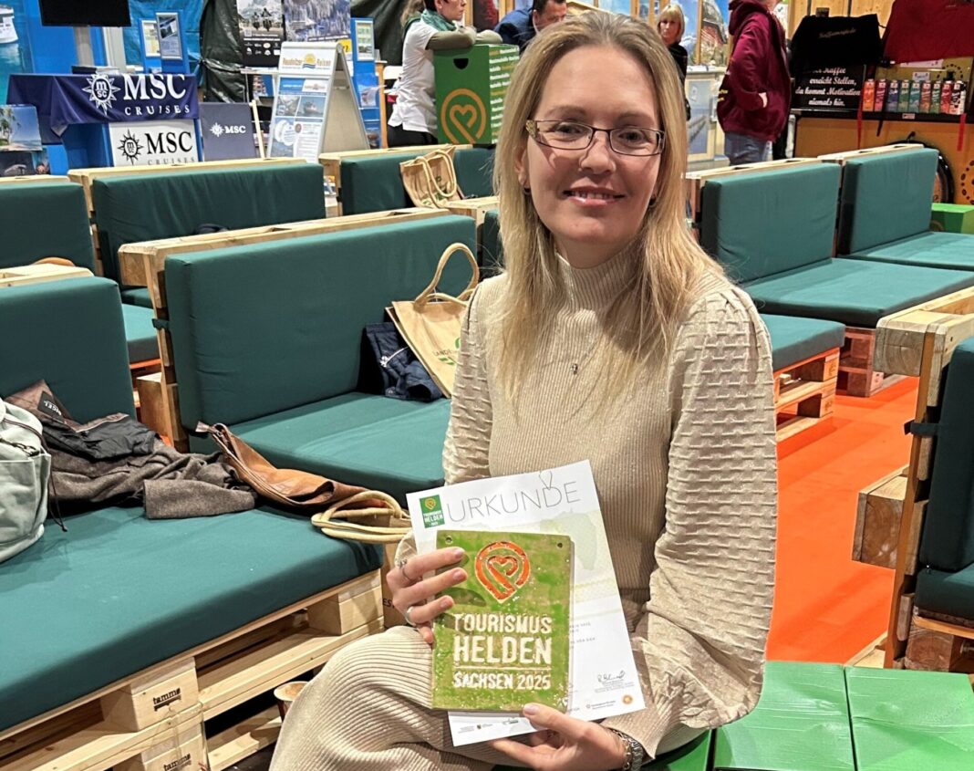 Tourismusheldin_Sachsen__Stela_Georgila_vom_Victor_s_Residenz-Hotel_Leipzig_Ausschnitt Sie ist eine Tourismusheldin Sachsens: Stela Georgila vom Victor's Residenz Hotel Leipzig. Foto: Victor's/Dorte Campe