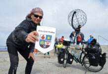 Seine Radreise durch die Arktis f&uuml;hrte Thomas Meixner bis ans Nordkap. Foto: privat