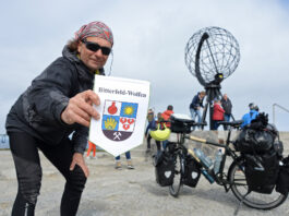 Seine Radreise durch die Arktis f&uuml;hrte Thomas Meixner bis ans Nordkap. Foto: privat