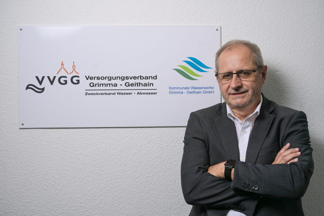 Lutz Kunath, Gesch&auml;ftsf&uuml;hrer des Versorgungsverbandes Grimma-Geithain und der Kommunale Wasserwerke Grimma-Geithain GmbH, ist jetzt in den Ruhestand gegangen. Foto: Heiko Rebsch