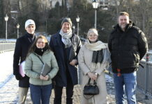 Stehen f&uuml;r die B&uuml;rgerenergie-Genossenschaft Mittelsachsen: Vincent Jahn, Heike Diebler, Thomas Dieckmann, Katja Tribulowski, und Volker Klostermann. (v.li.) Foto: Thomas Kube