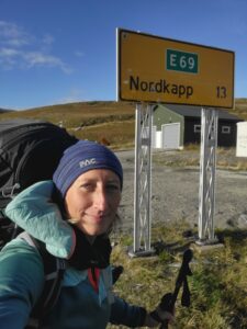 Trotz aller Anstrengungen hat Jesiska Klatt auf ihrer Tour durchNorwegen nie ihr L&auml;cheln verloren. Foto: privat