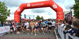 Rund 1000 Kinder und Erwachsene starteten beim Sparkassen-Team-Run Landkreis Leipzig am KAP Zwenkau 2025. Foto: privat