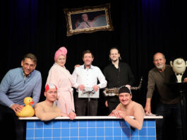 Sie wollen Loriot mal anders auf die B&uuml;hne bringen: Thorsten Wolf, Sven Beese, Sabine K&uuml;hne-Londa, Hartmut Schwarze, Erik Heimannsberg, Ben Turecek und Dieter Richter (v.l.). Foto: Andr&eacute; Kempner