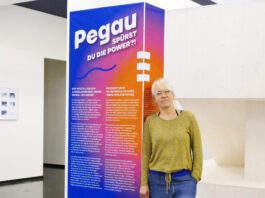 Christiane K&ouml;nig vom Jugend- b&uuml;ro bei der Ausstellungser&ouml;ff- nung im Grassi-Museum . Foto: Diakonie Leipziger Land