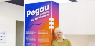 Christiane K&ouml;nig vom Jugend- b&uuml;ro bei der Ausstellungser&ouml;ff- nung im Grassi-Museum . Foto: Diakonie Leipziger Land