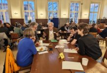 Mit angeregten Diskussionen und vielen Ideen rein in die Vorbereitung: Mit einem Offenen Forum in den Lindenwerkst&auml;tten gab man den Startschuss f&uuml;r das Festival "Gutes Leben Leipzig 2026". Foto: PF