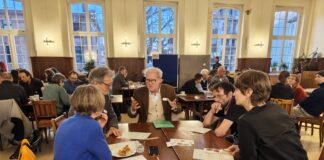 Mit angeregten Diskussionen und vielen Ideen rein in die Vorbereitung: Mit einem Offenen Forum in den Lindenwerkst&auml;tten gab man den Startschuss f&uuml;r das Festival "Gutes Leben Leipzig 2026". Foto: PF